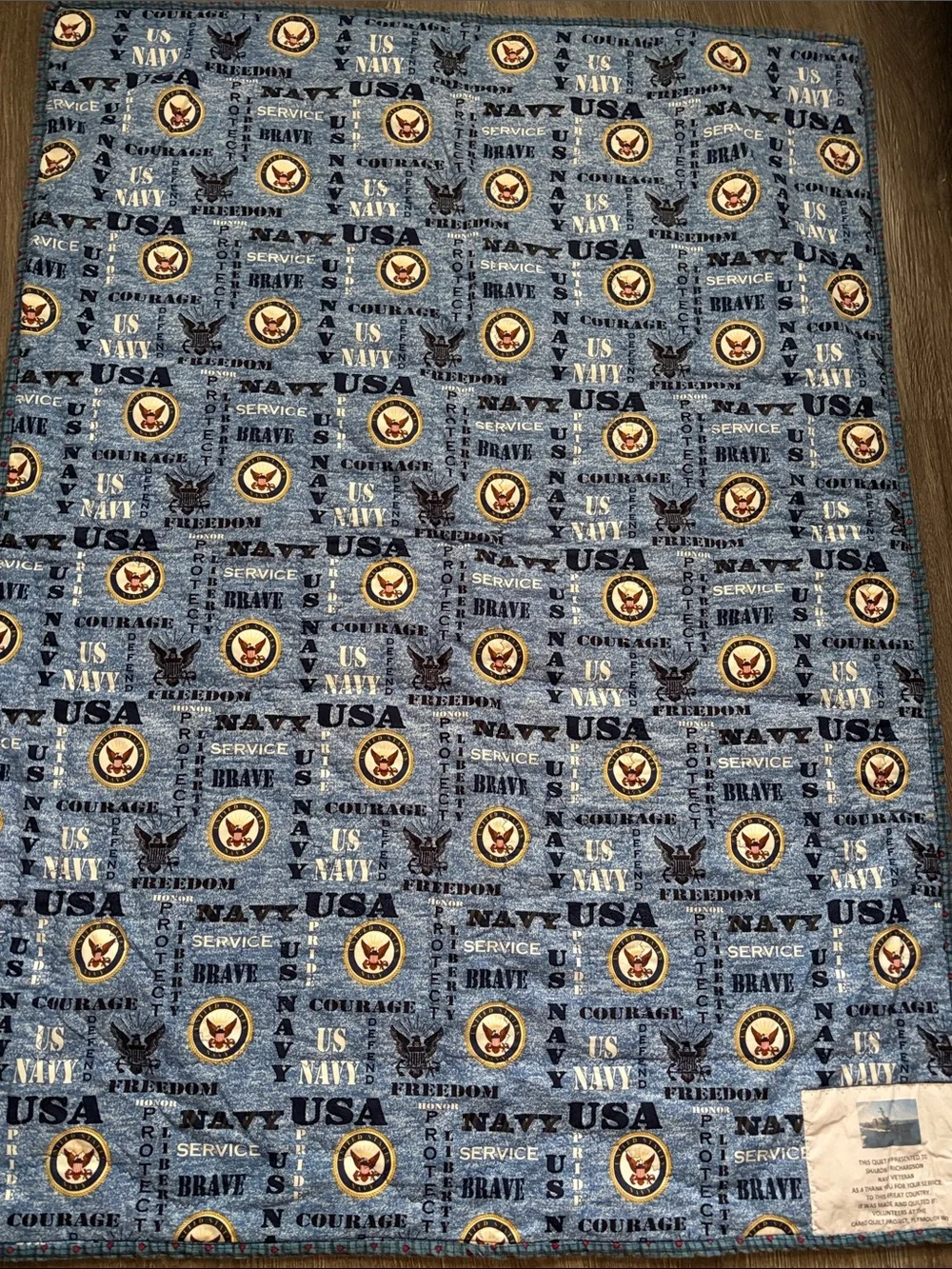 Handmade Star Patchwork Quilt - Red, White & Blue